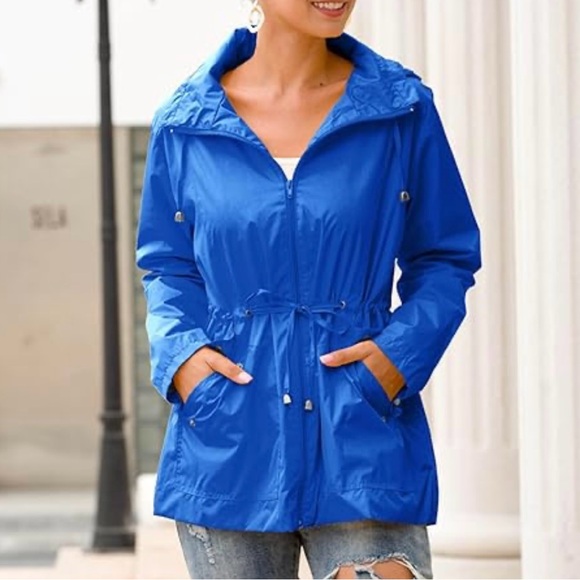 Women's Bold Blue windbreaker Jacket - Picture 1 of 5